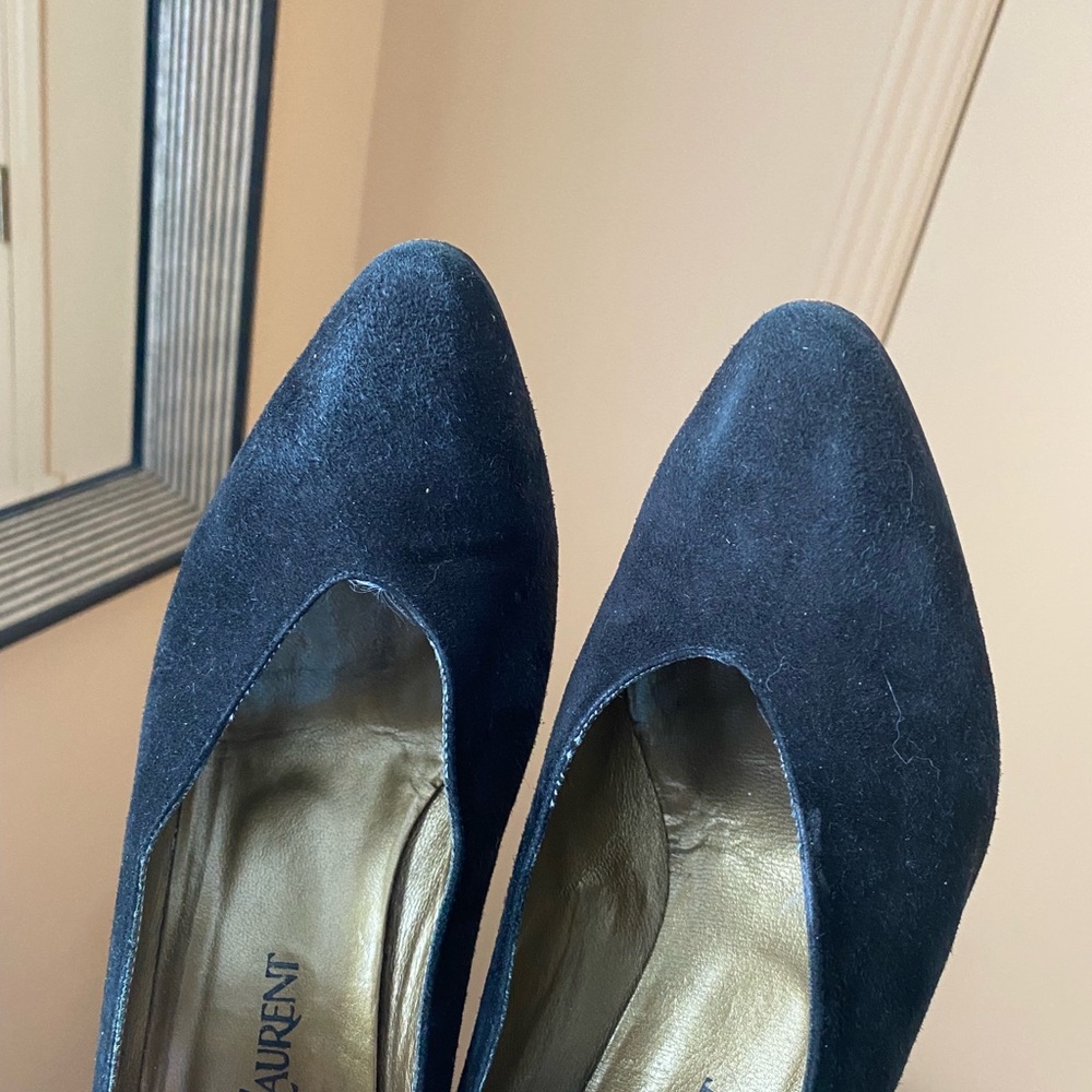 Vintage YSL Suede Heels sz 8.5 - Picture 6 of 6